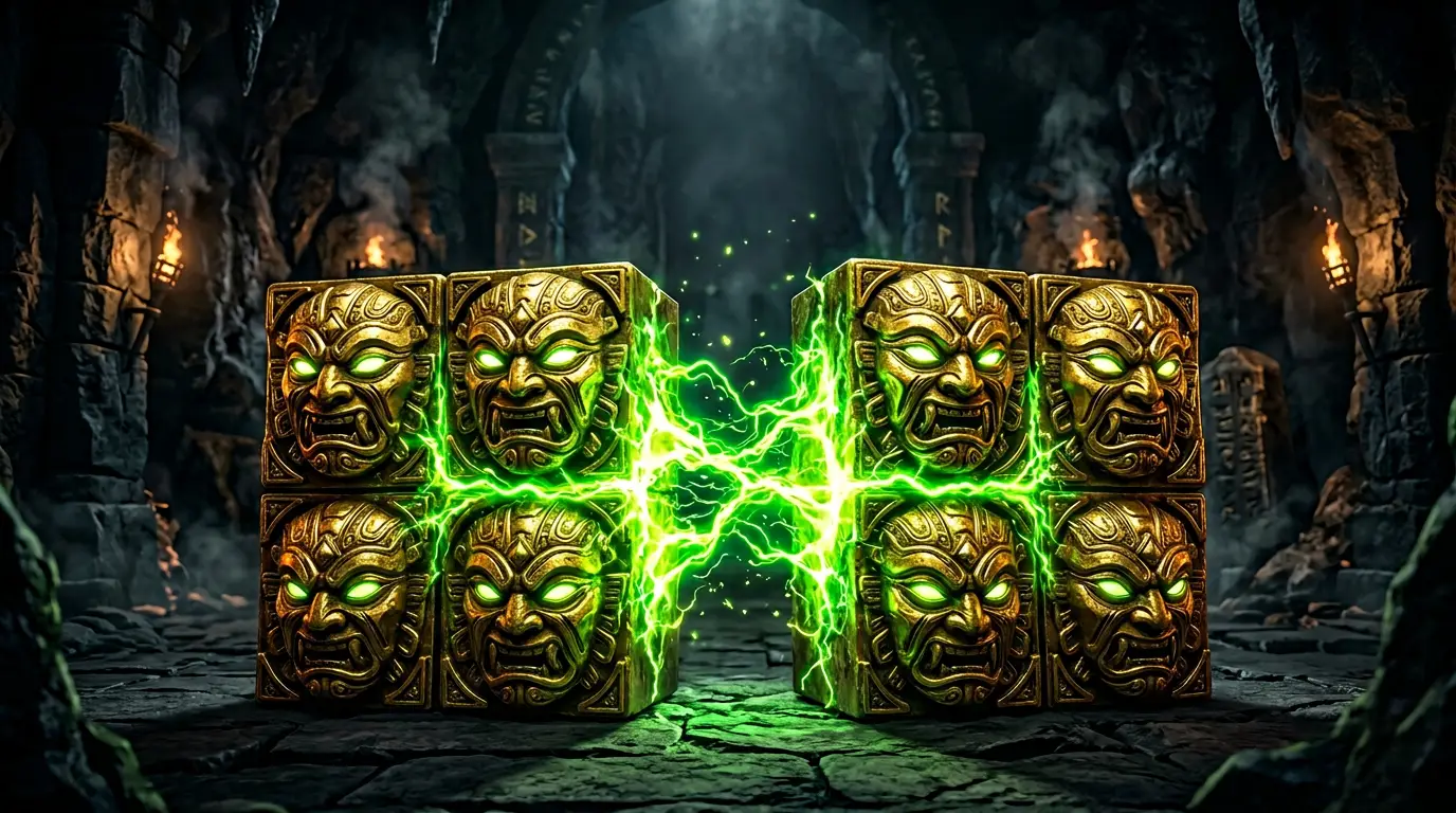 Hula Balua merging mechanics - identical big symbols fuse and boost multiplier