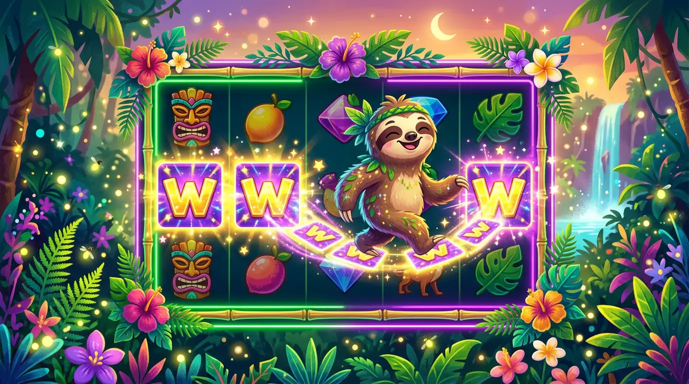 Elmo Redrop wild - Hula Balua cartoon sloth creates wild symbols