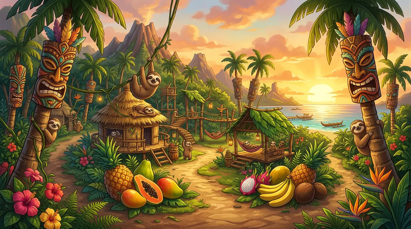 Hula Balua theme - Elmo the Sloth and Polynesian island storyline